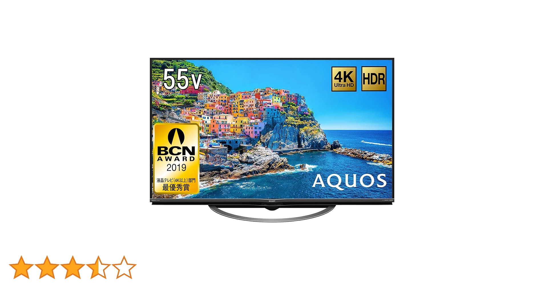 美品　SHARP 55V型アンドロイドテレビ AQUOS 4T-C55AJ1 Amazon.co.jp: シャープ 液晶 テレビ 4K Android TV HDR対応